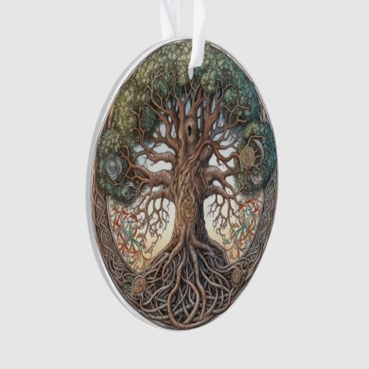 Pagan Tree of Life Acryl Ornament (voorkant)
