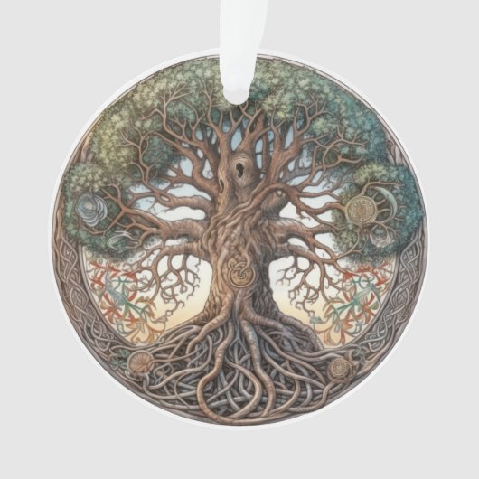 Pagan Tree of Life Acryl Ornament (voorkant)