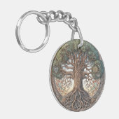 Pagan Tree of Life Acryl Sleutelhanger (Voorkant Links)