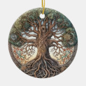 Pagan Tree of Life Keramisch Ornament (Voorkant)
