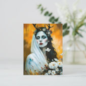 Pagan Vrouw Elen van de Wegen Als Bruid Briefkaart (Staand voorkant)