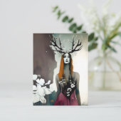 Pagan Vrouw Elen van de Wegen Bloemen Briefkaart (Staand voorkant)