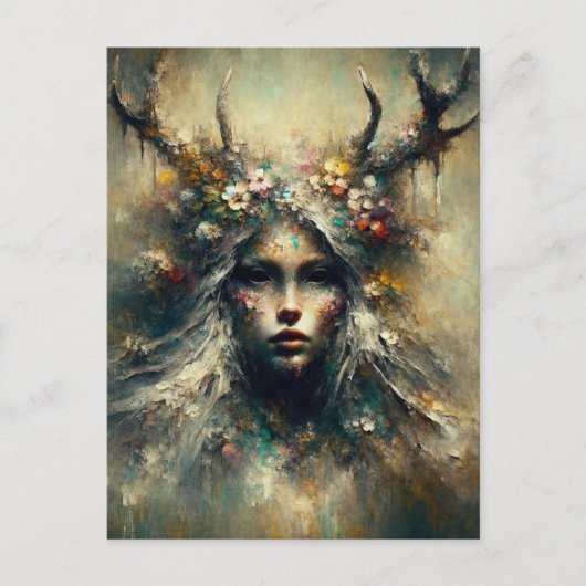 Pagan Vrouw Elen van de Wegen Briefkaart (Voorkant)