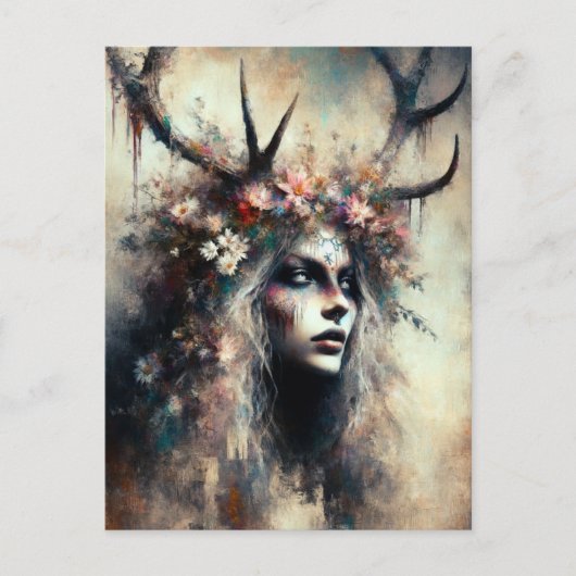 Pagan Vrouw Elen van de Wegen Briefkaart (Voorkant)