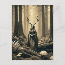 Pagan Vrouw Elen van de Wegen Sepia Briefkaart