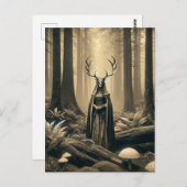 Pagan Vrouw Elen van de Wegen Sepia Briefkaart (Voorkant / Achterkant)