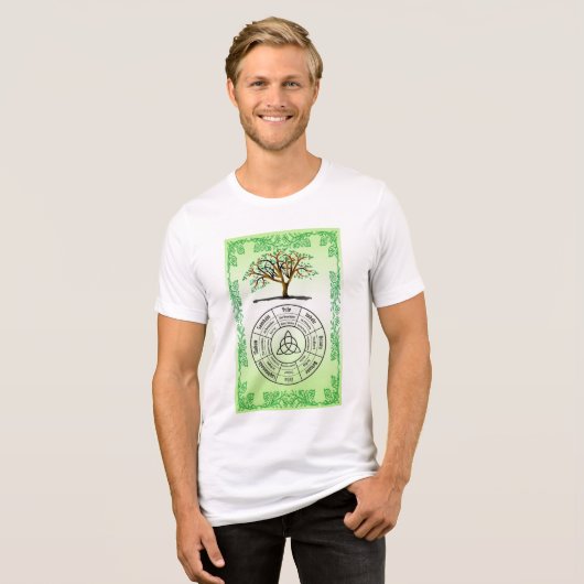 Pagan Wheel van het Jaar Tri-Blend Shirt (Voorkant volledig)