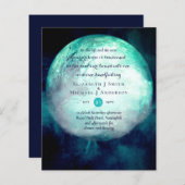 Pagan Wiccan Blauwgroen Moon Gothic Handfasting In (Voorkant / Achterkant)