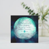 Pagan Wiccan Blauwgroen Moon Gothic Handfasting In (Staand voorkant)