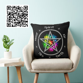 Pagan Wiccan Elemental Pentagram Kussen