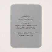 Pagan Wiccan Pentacle Sieraden Oorbel Grijs Visitekaartje (Achterkant)