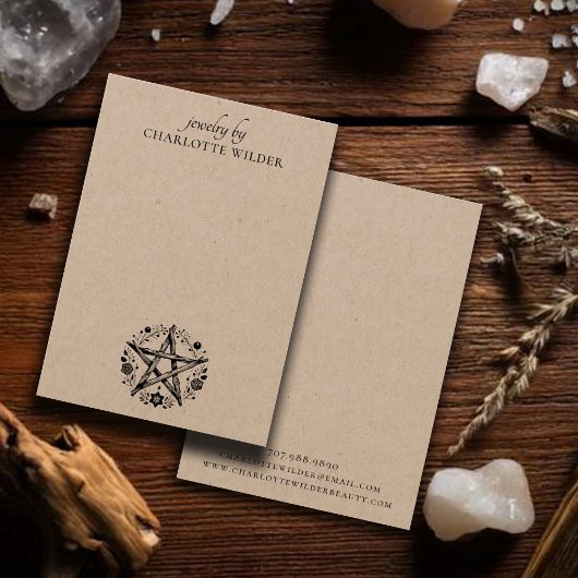 Pagan Wiccan Pentacle Sieraden Oorbel Kraft Visitekaartje