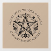 Pagan Wiccan Rustic Kraft Sieraden Ontwerper Raamsticker