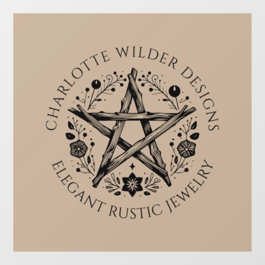 Pagan Wiccan Rustic Kraft Sieraden Ontwerper Raamsticker (Vel)