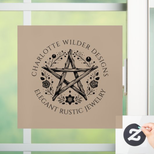 Pagan Wiccan Rustic Kraft Sieraden Ontwerper Raamsticker (Huis)