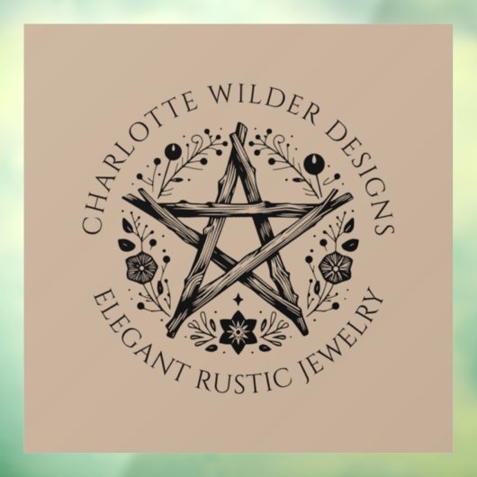 Pagan Wiccan Rustic Kraft Sieraden Ontwerper Raamsticker (Vel 3)
