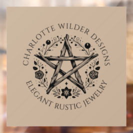 Pagan Wiccan Rustic Kraft Sieraden Ontwerper Raamsticker