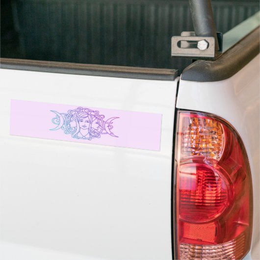 Pagan Wiccan Triple Moon Goddess Bumpersticker (Op Truck)