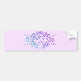 Pagan Wiccan Triple Moon Goddess Bumpersticker