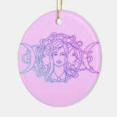 Pagan Wiccan Triple Moon Goddess Keramisch Ornament (Links)