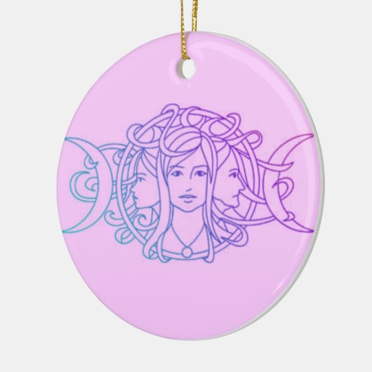 Pagan Wiccan Triple Moon Goddess Keramisch Ornament (Links)