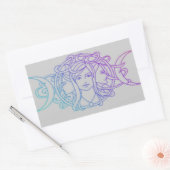 Pagan Wiccan Triple Moon Goddess Rechthoekige Sticker (Envelop)