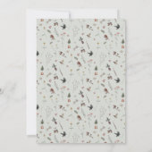 Pagan Wild Forest Baby shower Kaart (Achterkant)