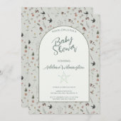 Pagan Wild Forest Baby shower Kaart (Voorkant / Achterkant)