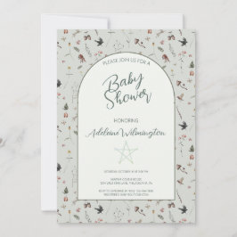 Pagan Wild Forest Baby shower Kaart