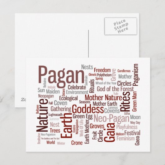 Pagan Words Briefkaart (Voorkant / Achterkant)