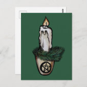 Pagan Yule Candle Briefkaart (Voorkant / Achterkant)