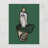 Pagan Yule Candle Briefkaart (Voorkant)