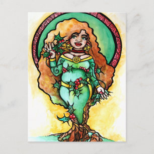 Pagan Yule Goddess Briefkaart