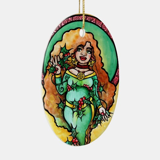 Pagan Yule Goddess Keramisch Ornament (Rechts)