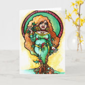Pagan Yule godin Kaart (Gele Bloem)
