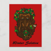 Pagan Yule Greenman Briefkaart (Voorkant)