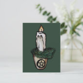 Pagan Yule Kaars wicca w Briefkaart (Staand voorkant)
