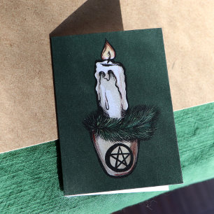 Pagan Yule Kaars wicca w Kaart