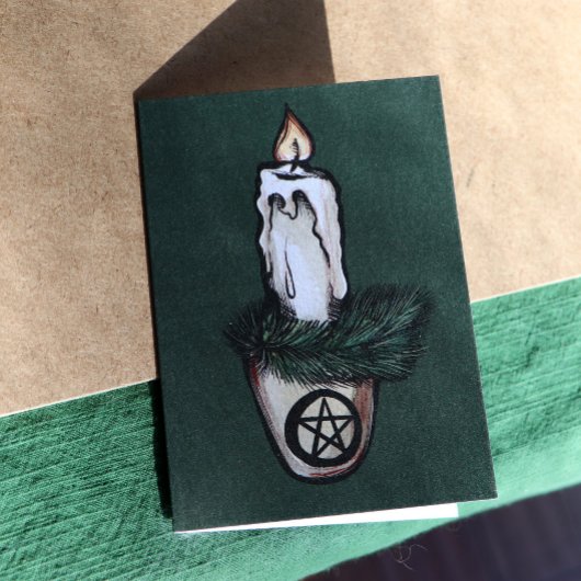 Pagan Yule Kaars wicca w Kaart