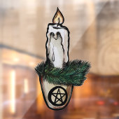 Pagan Yule Kaars wicca w Raamsticker (Vel 2)