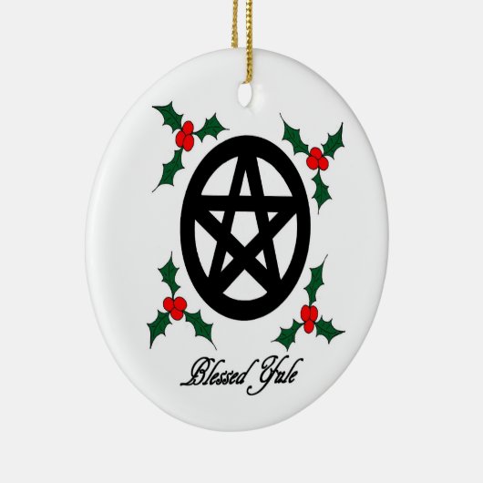 Pagan Yule Ornament met Pentacle en Mistletoe (Rechts)