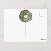 Pagan Yule Pentagram Briefkaart (Achterkant)