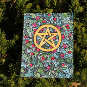 Pagan Yule Pentagram Briefkaart