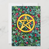Pagan Yule Pentagram Kaart (Voorkant)