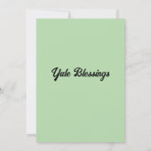 Pagan Yule Pentagram Kaart (Achterkant)