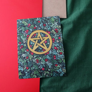 Pagan Yule Pentagram Kaart