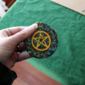 Pagan Yule Pentagram Keramisch Ornament