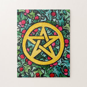 Pagan Yule Pentagram Legpuzzel