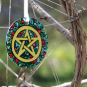 Pagan Yule Pentagram Metalen Ornament