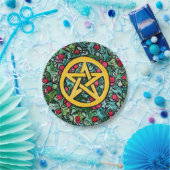 Pagan Yule Pentagram Papieren Bordje (Feest)